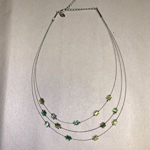 Variety green three tiers necklace